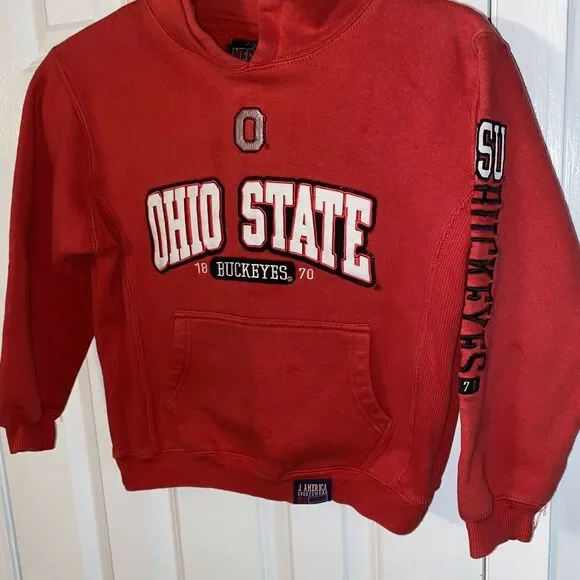 Ohio State University Hoodie Buckeyes Youth M Sewn Embroidered OSU - Picture 2 of 5